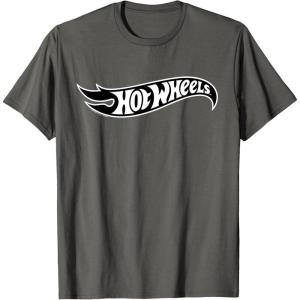 imageHot Wheels  Black Flame Logo TShirtAsphalt Grey