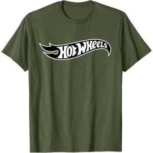 imageHot Wheels  Black Flame Logo TShirtOlive Green