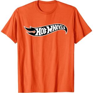 imageHot Wheels  Black Flame Logo TShirtOrange