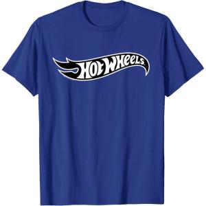 imageHot Wheels  Black Flame Logo TShirtRoyal Blue