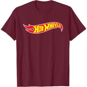 imageHot Wheels  Hot Wheels Logo TShirt SmallBurgundy
