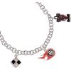 imageAlex and Ani Hot Wheels Bracelets  Moveable Enamel Charms Checkered Flag Motif Adjustable Stackable Designs Ideal Gift for WomenRacecar Toggle Charm Bracelet