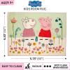 imageHot Wheels Interactive Play Area Rug 69 x 52 Inch Large Kids Race Track Playmat with NonSlip Backing for Bedroom amp Playroom 100 Officially Licensed Product by FrancoPeppa Pig