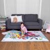 imageHot Wheels Interactive Play Area Rug 69 x 52 Inch Large Kids Race Track Playmat with NonSlip Backing for Bedroom amp Playroom 100 Officially Licensed Product by FrancoTrolls World Tour