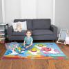 imageHot Wheels Interactive Play Area Rug 69 x 52 Inch Large Kids Race Track Playmat with NonSlip Backing for Bedroom amp Playroom 100 Officially Licensed Product by FrancoBaby Shark