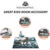 imageHot Wheels Interactive Play Area Rug 69 x 52 Inch Large Kids Race Track Playmat with NonSlip Backing for Bedroom amp Playroom 100 Officially Licensed Product by FrancoJurassic World