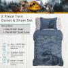 imageHot Wheels Kids Bedding Super Soft Premium Organic Cotton Duvet Cover with Sham 3 Piece Full Size Officially Licensed Product By FrancoJurassic World