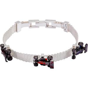imageAlex and Ani Hot Wheels Bracelets  Moveable Enamel Charms Checkered Flag Motif Adjustable Stackable Designs Ideal Gift for WomenMoveable Racecar Mesh Bracelet