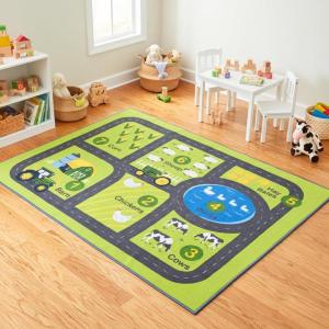 imageHot Wheels Interactive Play Area Rug 69 x 52 Inch Large Kids Race Track Playmat with NonSlip Backing for Bedroom amp Playroom 100 Officially Licensed Product by FrancoJohn Deere