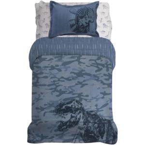 imageHot Wheels Kids Bedding Super Soft Premium Organic Cotton Duvet Cover with Sham 3 Piece Full Size Officially Licensed Product By FrancoJurassic World