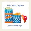 imageCheckers Whiskware Stackable Snack Pack  3 Jar  Handle  RedOrangeBlue