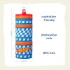 imageCheckers Whiskware Stackable Snack Pack  3 Jar  Handle  RedOrangeBlue