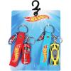 imageConcept One Hot Wheels 3D Car Keychain Set Keyring Accessories for Bags and Backpacks Charms with Silicone Logo Straps Red and Yellow