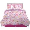 imageHot Wheels Girls Kids Bedding Super Soft Comforter and Sheet Set with Sham 7 Piece Full Size Officially Licensed Product By FrancoHello Kitty  Rainbow Garden