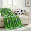 imageHot Wheels Kids Bedding Super Soft Plush Throw Blanket 46 in x 60 in Officially Licensed Product by FrancoPeanuts Soccer Field