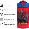 imageZak Designs Mattel Hot Wheels Sage Kids Water Bottle For School or Travel 16oz Durable Plastic Water Bottle With Straw Handle and LeakProof PopUp Spout Cover Hot WheelsSpiderman