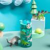 imageZak Designs Mattel Hot Wheels Sage Kids Water Bottle For School or Travel 16oz Durable Plastic Water Bottle With Straw Handle and LeakProof PopUp Spout Cover Hot WheelsDinosaur