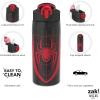 imageZak Designs Mattel Hot Wheels Sage Kids Water Bottle For School or Travel 16oz Durable Plastic Water Bottle With Straw Handle and LeakProof PopUp Spout Cover Hot WheelsMarvel SpiderMan