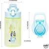 imageZak Designs Mattel Hot Wheels Sage Kids Water Bottle For School or Travel 16oz Durable Plastic Water Bottle With Straw Handle and LeakProof PopUp Spout Cover Hot WheelsBluey Bluey  Bingo