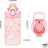 imageZak Designs Mattel Hot Wheels Sage Kids Water Bottle For School or Travel 16oz Durable Plastic Water Bottle With Straw Handle and LeakProof PopUp Spout Cover Hot WheelsFanciful Unicorn