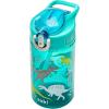 imageZak Designs Mattel Hot Wheels Sage Kids Water Bottle For School or Travel 16oz Durable Plastic Water Bottle With Straw Handle and LeakProof PopUp Spout Cover Hot WheelsDinosaur