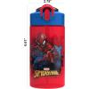 imageZak Designs Mattel Hot Wheels Sage Kids Water Bottle For School or Travel 16oz Durable Plastic Water Bottle With Straw Handle and LeakProof PopUp Spout Cover Hot WheelsSpiderman