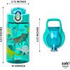 imageZak Designs Mattel Hot Wheels Sage Kids Water Bottle For School or Travel 16oz Durable Plastic Water Bottle With Straw Handle and LeakProof PopUp Spout Cover Hot WheelsDinosaur