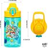 imageZak Designs Mattel Hot Wheels Sage Kids Water Bottle For School or Travel 16oz Durable Plastic Water Bottle With Straw Handle and LeakProof PopUp Spout Cover Hot WheelsPAW Patrol Chase  Marshall  Skye  Rubble  Everest
