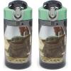 imageZak Designs Hot Wheels Sage Kids Water Bottle For School or Travel 16oz Durable Plastic Water Bottle With Straw Handle and LeakProof PopUp Spout Cover 2Pack Set Monster TrucksBaby Yoda Bottle 2pk