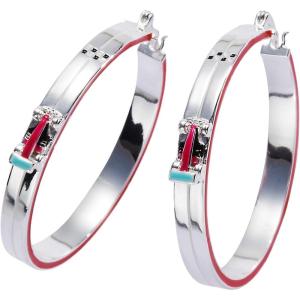 imageAlex and Ani Hot Wheels EarringsRacecar Hoop Shiny Silver