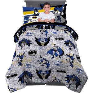 imageHot Wheels Girls Kids Bedding Super Soft Comforter and Sheet Set with Sham 7 Piece Full Size Officially Licensed Product By FrancoBatman