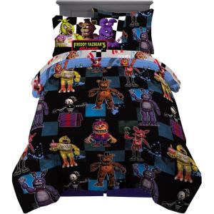 imageHot Wheels Girls Kids Bedding Super Soft Comforter and Sheet Set with Sham 7 Piece Full Size Officially Licensed Product By FrancoFive Nights at Freddys
