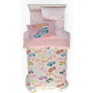imageHot Wheels Girls Kids Bedding Super Soft Comforter and Sheet Set with Sham 7 Piece Full Size Officially Licensed Product By FrancoHot Wheels  Girls Crew