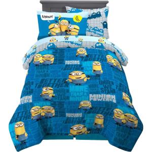 imageHot Wheels Girls Kids Bedding Super Soft Comforter and Sheet Set with Sham 7 Piece Full Size Officially Licensed Product By FrancoMinions the Rise of Gru