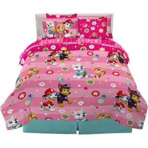 imageHot Wheels Girls Kids Bedding Super Soft Comforter and Sheet Set with Sham 7 Piece Full Size Officially Licensed Product By FrancoPaw Patrol Girl