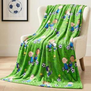 imageHot Wheels Kids Bedding Super Soft Plush Throw Blanket 46 in x 60 in Officially Licensed Product by FrancoPeanuts Soccer Field