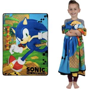 imageHot Wheels Kids Bedding Super Soft Plush Throw Blanket 46 in x 60 in Officially Licensed Product by FrancoSonic the Hedgehog