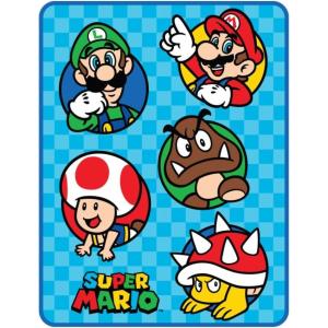 imageHot Wheels Kids Bedding Super Soft Plush Throw Blanket 46 in x 60 in Officially Licensed Product by FrancoSuper Mario Opt 2