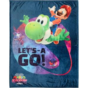 imageHot Wheels Kids Bedding Super Soft Plush Throw Blanket 46 in x 60 in Officially Licensed Product by FrancoThe Super Mario Galaxy Movie  Mario  Yoshi