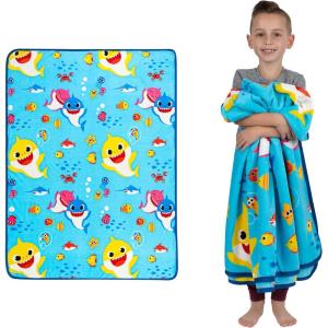 imageMonster Trucks x Hot Wheels Kids Bedding Super Soft Plush Throw Blanket 46 in x 60 in Officially Licensed Product by FrancoBaby Shark