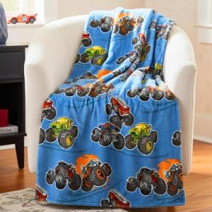 imageMonster Trucks x Hot Wheels Kids Bedding Super Soft Plush Throw Blanket 46 in x 60 in Officially Licensed Product by FrancoHot Wheels X Monster Trucks