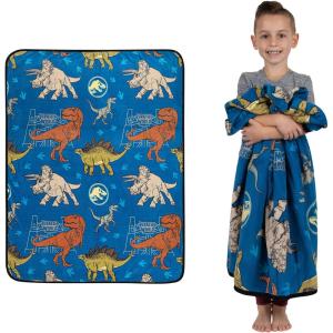 imageMonster Trucks x Hot Wheels Kids Bedding Super Soft Plush Throw Blanket 46 in x 60 in Officially Licensed Product by FrancoJurassic World