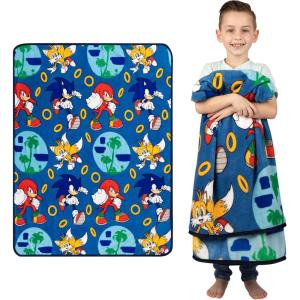 imageMonster Trucks x Hot Wheels Kids Bedding Super Soft Plush Throw Blanket 46 in x 60 in Officially Licensed Product by FrancoSonic the Hedgehog