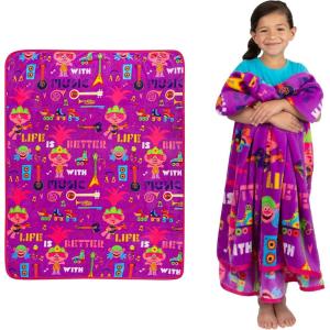 imageMonster Trucks x Hot Wheels Kids Bedding Super Soft Plush Throw Blanket 46 in x 60 in Officially Licensed Product by FrancoTrolls World Tour
