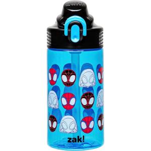 imageZak Designs Mattel Hot Wheels Sage Kids Water Bottle For School or Travel 16oz Durable Plastic Water Bottle With Straw Handle and LeakProof PopUp Spout Cover Hot WheelsSpidey Spidey and His Amazing Friends