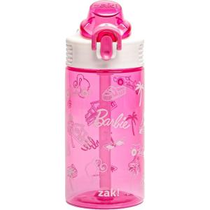 imageZak Designs Mattel Hot Wheels Sage Kids Water Bottle For School or Travel 16oz Durable Plastic Water Bottle With Straw Handle and LeakProof PopUp Spout Cover Hot WheelsBarbie