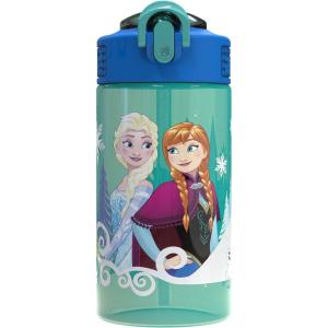 imageZak Designs Mattel Hot Wheels Sage Kids Water Bottle For School or Travel 16oz Durable Plastic Water Bottle With Straw Handle and LeakProof PopUp Spout Cover Hot WheelsElsa  Anna