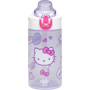 imageZak Designs Mattel Hot Wheels Sage Kids Water Bottle For School or Travel 16oz Durable Plastic Water Bottle With Straw Handle and LeakProof PopUp Spout Cover Hot WheelsHello Kitty