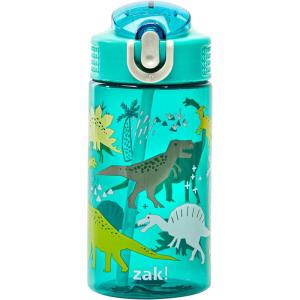 imageZak Designs Mattel Hot Wheels Sage Kids Water Bottle For School or Travel 16oz Durable Plastic Water Bottle With Straw Handle and LeakProof PopUp Spout Cover Hot WheelsDinosaur
