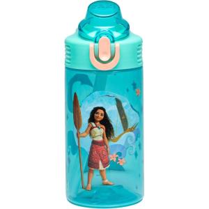 imageZak Designs Mattel Hot Wheels Sage Kids Water Bottle For School or Travel 16oz Durable Plastic Water Bottle With Straw Handle and LeakProof PopUp Spout Cover Hot WheelsDisney Moana Moana  Maui